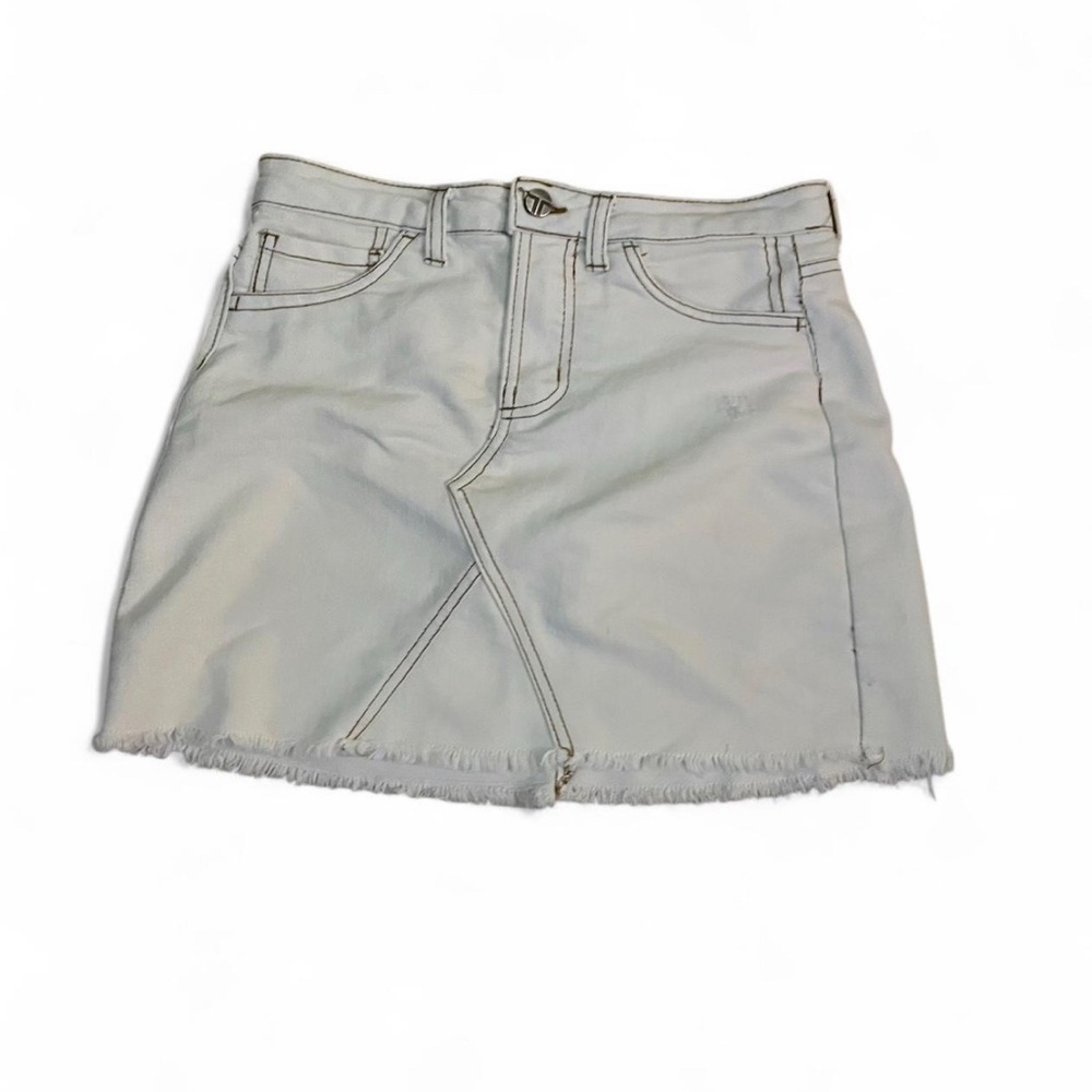 Stylish White Denim Skirt
